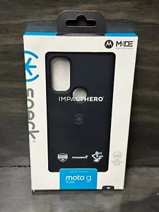 NUOVA custodia sottile Speck ImpactHero Soft Touch per Moto G Pure (solo) - nera - Foto 1 di 4