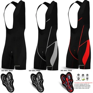Mens Cycling Bib Shorts Tights Gel Padded MTB Bike Legging Pant All Sizes - Picture 1 of 5