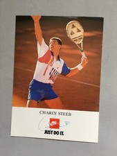 CHARLY STEEB In-Person TENNIS Signed 10x15 Autograph Card