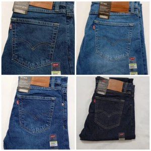 Pantalones de mezclilla elásticos azul oscuro calce ajustado Levi's 511 para hombre nuevos con etiquetas - Imagen 1 de 13