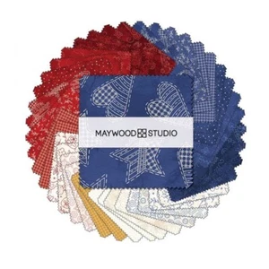 Confezione ciondolo tessuto unità felina 5" quadrati estate 42 quadrati Maywood Studio - Foto 1 di 6
