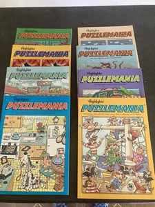 1990 1991 Highlights Puzzlemania Puzzle Activity Children's Books 8 Vintage - Picture 1 of 11