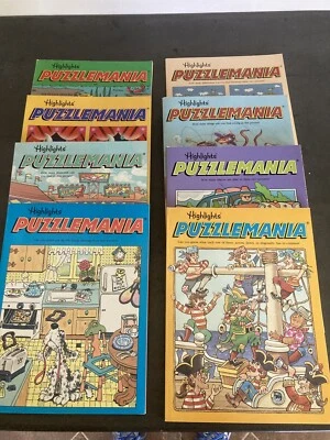 1990 1991 Highlights Puzzlemania Puzzle Activity Children's Books 8 Vintage - Image 1 of 4