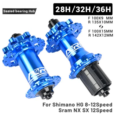 32 28 36Holes Bike Hub Mountain Bicycle NBK Bearing Thru Axle Quick Release Hubs - Image 1 of 4