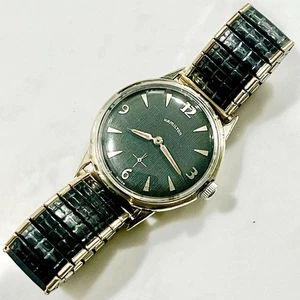 Orologio Vintage 1961 Hamilton Sea Scout B Meccanico Automatico Quadrante Lino Nero - Foto 1 di 16
