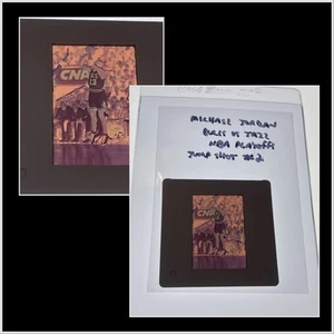 MICHAEL JORDAN Chicago Bulls 1990s NBA Original 35mm Negative B&W CRYSTAL CLEAR - Bild 1 von 4