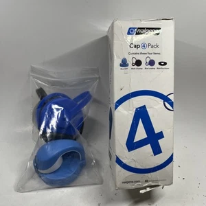 New Nalgene Replacement Cap 4-Pack w/2 Loop-Top Lids, 1 Easy Sipper, 1 OTF Lid - Picture 1 of 7