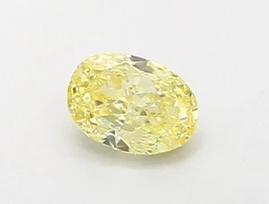 .40Ct Oval Cut Intense Yellow Lab Grown Diamond IGI Certified 5.7-3.75x2.24mm - Picture 1 of 4