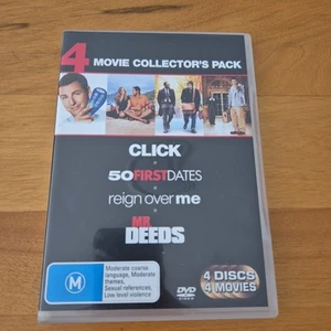 DVD 4 Movie Collectors Pack - Click | 50FirstDates | reign over me | Mr Deeds - Picture 1 of 8