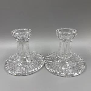 2 Candelabros Waterford Cristal Patrón LAUREL Candelabro 3,75 pulgadas de Alto - Imagen 1 de 11