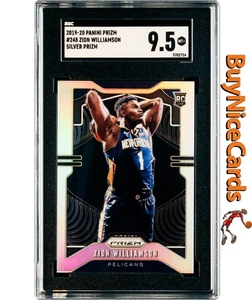2019 Zion Williamson Panini Prizm Silver Prizms Refractor RC # 248 SGC 9.5 - Picture 1 of 4