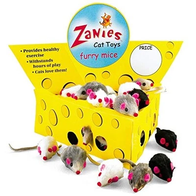 ZA Cheese Wedge Displ Box 60 Fur Mice - Image 1 of 2