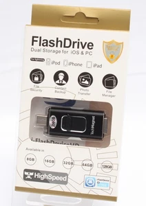 Unidad Flash 256 GB Alta Velocidad Doble Almacenamiento para iOS y PC (Nueva) - Imagen 1 de 2