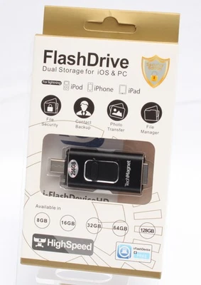 Flash Drive 256GB High Speed Dual Storage for iOS & PC (New) - Image 1 of 2
