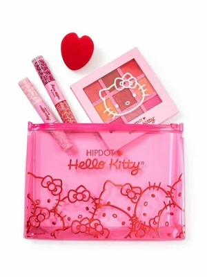 Máscara de brillo de labios Hello Kitty x HipDot paleta de sombras de ojos belleza esponja maquillaje Foto 1 de 4