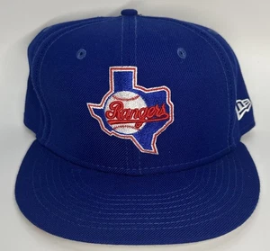 Texas Rangers Mens Blue 1984 Cooperstown Wool 59FIFTY Fitted Hat New Era 7 1/2 - Picture 1 of 7