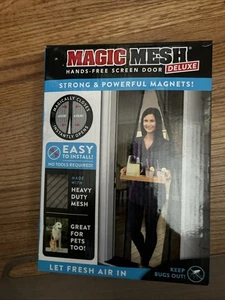 Magic Mesh Freisprecheinrichtung Bildschirm Tür Deluxe 39"x 83" schwarz NEU - Bild 1 von 4