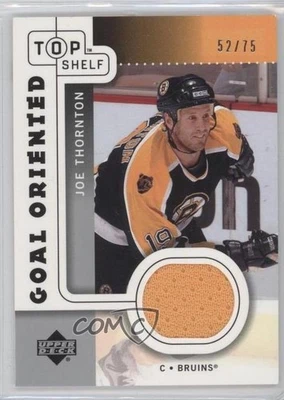 2002-03 Upper Deck Top Shelf Goal Oriented Jerseys /75 Joe Thornton #GO-JT HOF - Image 1 of 2
