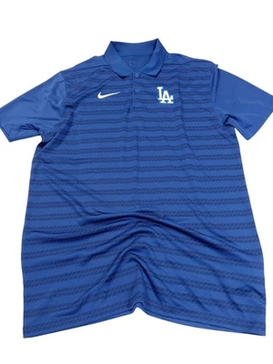 Camisa de los Dodgers de Los Ángeles para Hombres Azul Medio MLB Béisbol Nike Dri Fit Polo Golf Foto 1 de 4