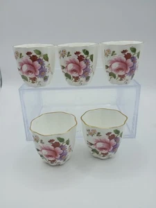 Royal Crown Derby Posies English Bone China 5 Egg Cups - Picture 1 of 12