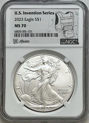 2023 American Silver Eagle NGC MS 70 US Invention Series - Image 1 of 4