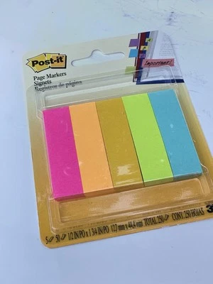 Post It Page Markers 1 2 Inch X 3 4 Inch Ideal Temporary Marking NEON — 第 1/2 张图片