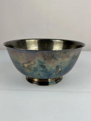 Vintage Oneida Silverplate Sons of Liberty Bowl by Paul Revere 6" - Image 1 of 4