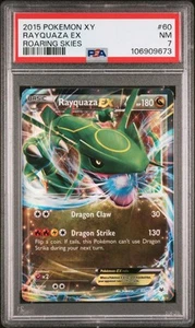 PSA 7 NM Rayquaza EX # 60/108 XY Roaring Skies Pokemon - Picture 1 of 2