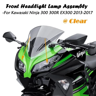Front Headlight Headlamp Assembly Head Lights For Kawasaki Ninja 300 2013-2017 - Image 1 of 4