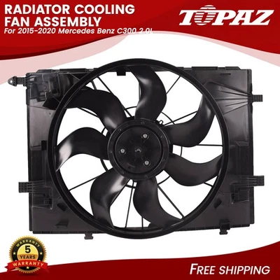 Radiator Cooling Fan Assembly Fits Mercedes Benz C300 2.0L 2015-2020 0999061100 - Image 1 of 4