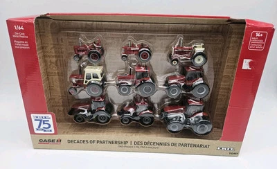 NIP Ertl 75th Anniversary Case IH DECADES OF PARTNERSHIP 9 pc Tractor Set 1/64 - Image 1 of 4