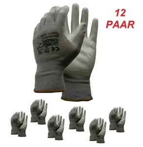 12 x ARBEITSHANDSCHUHE PU-beschichtet SUPERWORKER GREYWORKER Gr. 6 NEU OVP - Bild 1 von 1