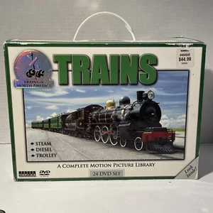 TRAINS: Trains of North America: A Complete Motion Picture Library 24 DVDs 2009 - Imagen 1 de 15