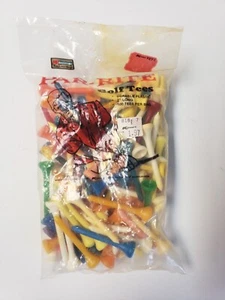 Vintage Par-Rite Golf Tees NEW Kmart 100 ct Multi Color USA Made NOS - Picture 1 of 8