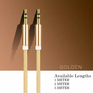 Aux Cable Audio Lead 3.5mm Jack to Jack Stereo Male for Car PC Phone 1m to 3m - Picture 1 of 12