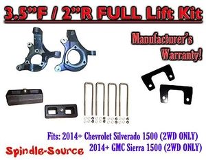3.5" / 2" Spindle LIFT KIT FOR 14-16 Chevrolet Silverado GMC Sierra 1500 2WD - Picture 1 of 2