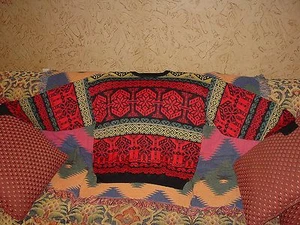 Herren Upscale OBERMEYER Juneau Geometric Pullover Sweater Wolle/Acryl Large  - Bild 1 von 8