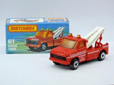 Matchbox Superfast Camion Wreck Boxato No.61 Radio Dispatches 24 Ore Towing Mint - Immagine 1 di 4