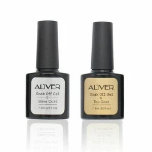 Aliver Nail Line Top Coat and Base Coat Nail Gel Polish Professional UV LED Gel - Picture 1 of 4