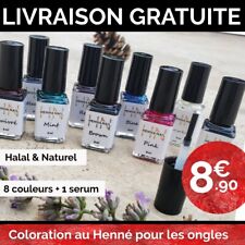 Coloration pour les Ongles au Henné - Naturel et Halal  8 couleurs + 1 serum