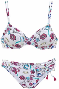 NEU BIKINI SOFTPADS BLUMENPRINT UMSCHLAG 36 38 40 42 E S'OLIVER weiss *18643864 - Picture 1 of 9
