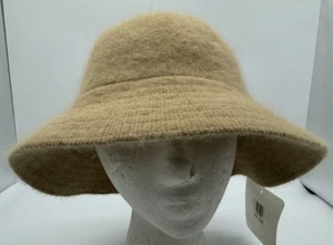 VTG CAPPELLI Straworld Bucket Hat Womens One Size Wool Angora Tan - New With Tag - Picture 1 of 10