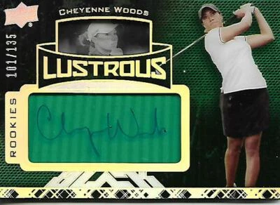 Cheyenne Woods 2014 Upper Deck Lustrous 101 /135  Rookie Autograph - Image 1 of 2