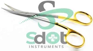 5 TC LaGrange Schere gebogen 14 cm OP-Schere Goldgewebe von SD - Bild 1 von 4