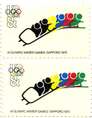 1461 Single, XI Winter Olympics Bobsled 8 ct YR 1972 Color Shift ERROR MNH - Image 1 of 4
