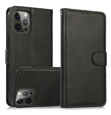 Book Case For iPhone 14 Pro Max 13 12 11 XR 7 8 SE PU Leather Wallet Stand Cover - Image 1 of 4