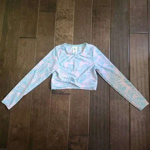 Art Class Swim Shirt Girls Pink Botanical Rash Guard Long Sleeve - Size M 7/8 - Picture 1 of 14