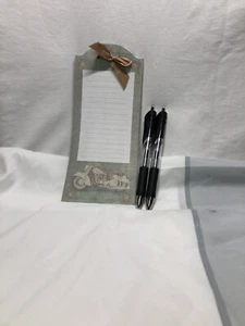 Motorcycle Note Pad /To Do List With Gel Pens (New) - Picture 1 of 6