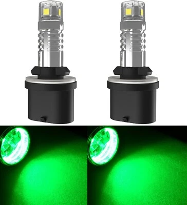 LED 30W 880 H27 Green Two Bulbs Fog Light Replacement Show Use Lamp JDM - Image 1 of 4
