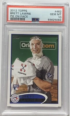 Brett Lawrie 2012 Topps Pie In The Face PSA 10 Gem Mint SP Blue Jays - Image 1 of 2